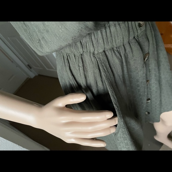 American Eagle 🦅 100% Viscose Faux Button Detail With Pockets Casual Dress - Picture 4 of 9